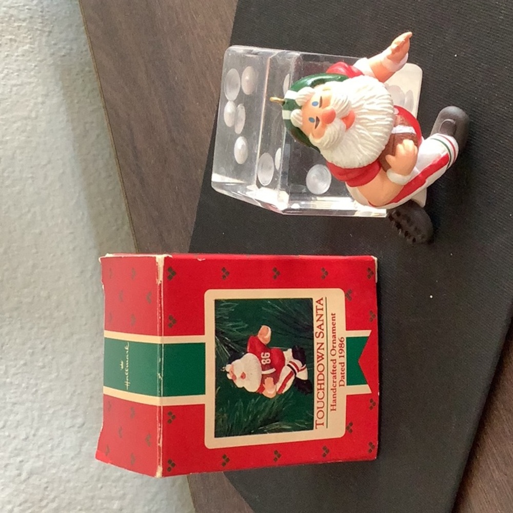 Touchdown Santa ornament